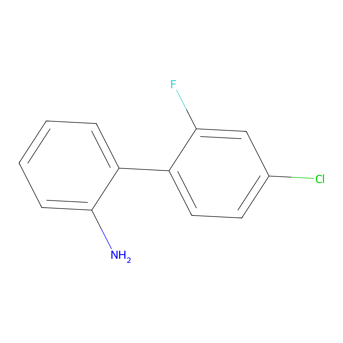 4'-Chloro-2'-fluoro-2-aminobiphenyl molecular structure, CAS 627086-26-4