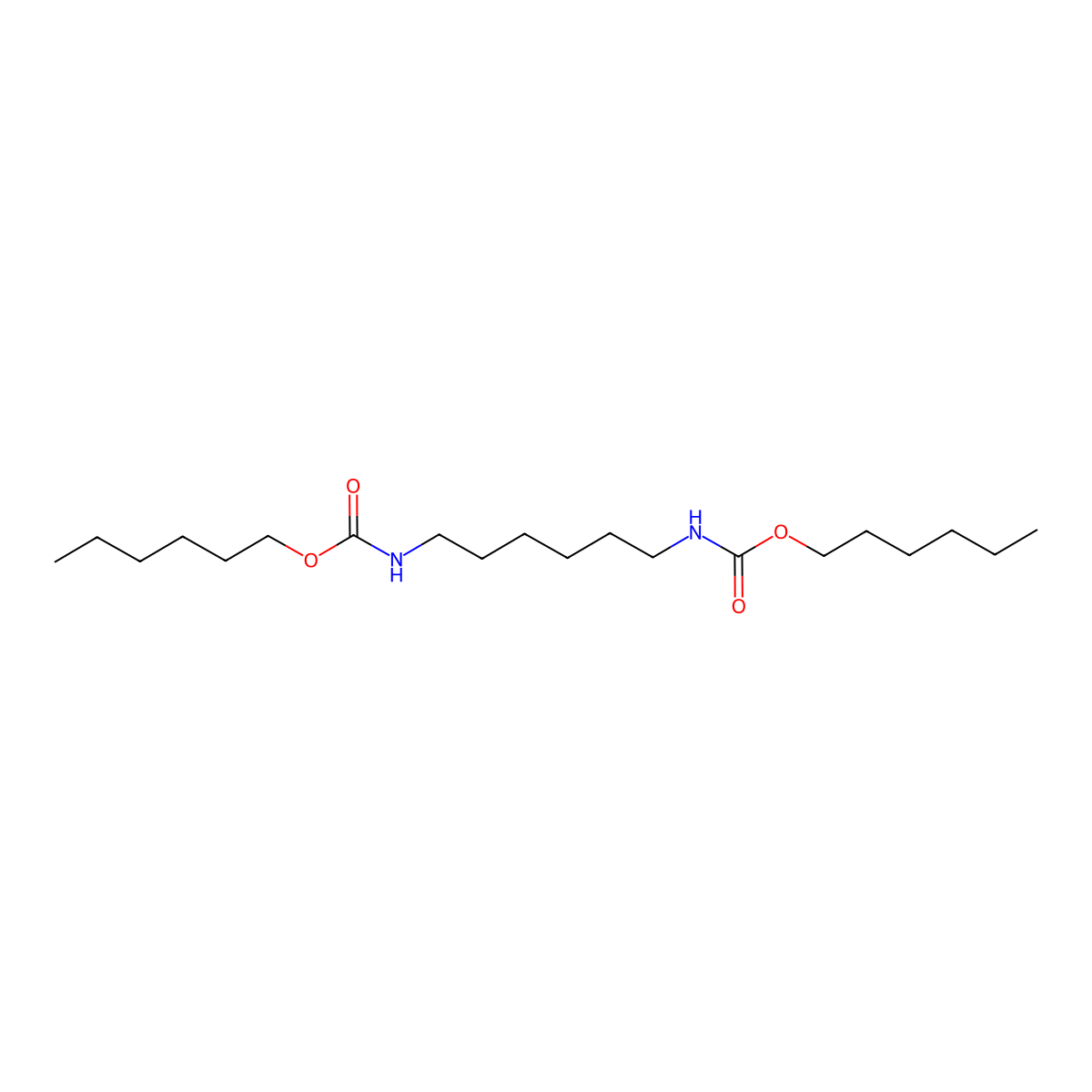 Dihexyl hexane-1,6-diylbiscarbamate molecular structure, CAS 6271-27-8