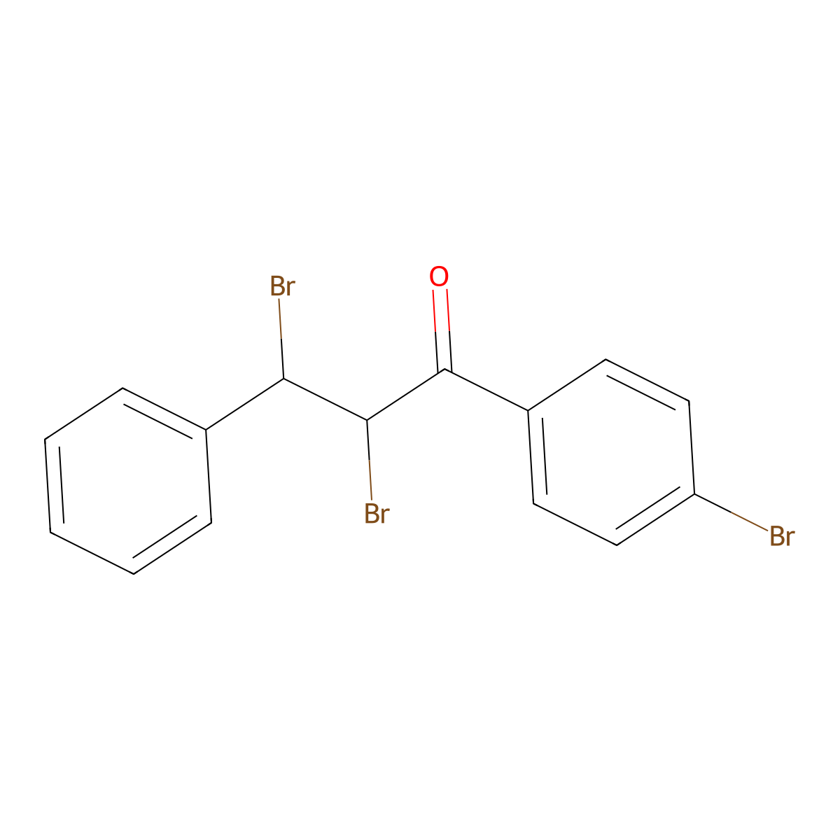 2,3-Dibromo-1-(4-bromophenyl)-3-phenylpropan-1-one molecular structure, CAS 6271-51-8