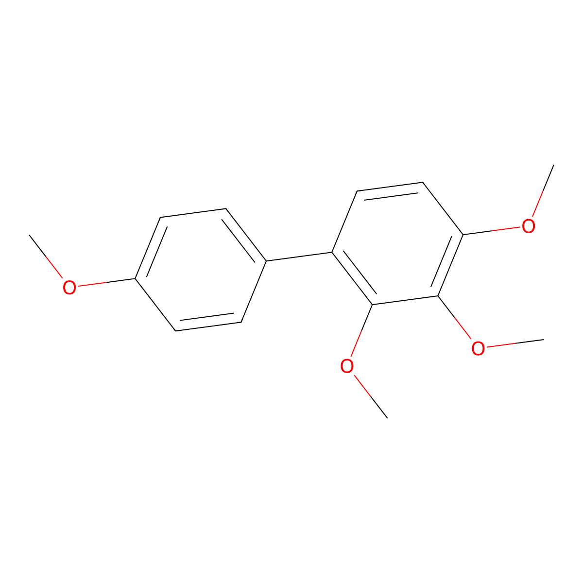 2,3,4,4'-Tetramethoxy-1,1'-biphenyl molecular structure, CAS 6271-59-6