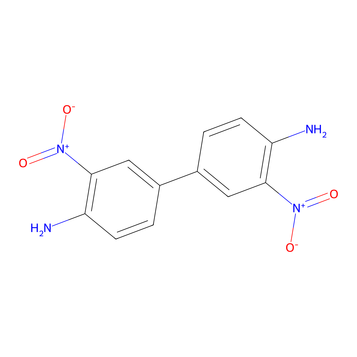 3,3'-Dinitrobenzidine molecular structure, CAS 6271-79-0