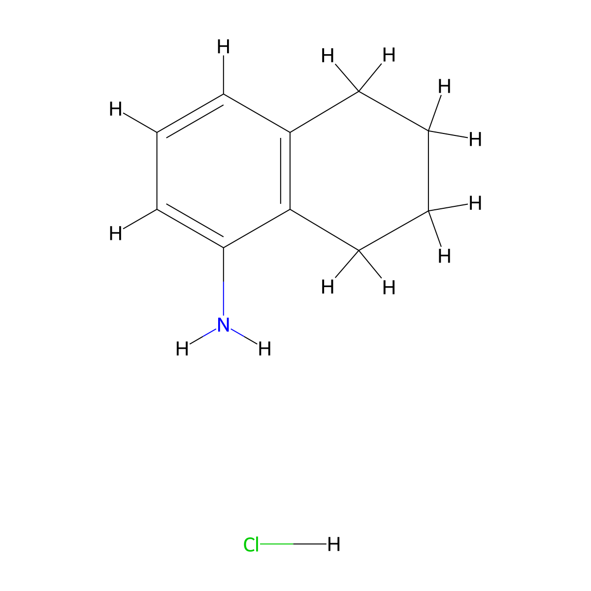 5,6,7,8-Tetrahydro-1-naphthylamine hydrochloride molecular structure, CAS 6271-86-9