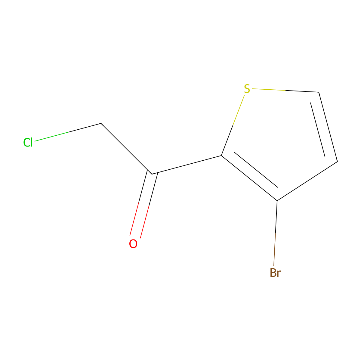 1-(3-Bromothiophen-2-yl)-2-chloroethan-1-one molecular structure, CAS 62715-35-9