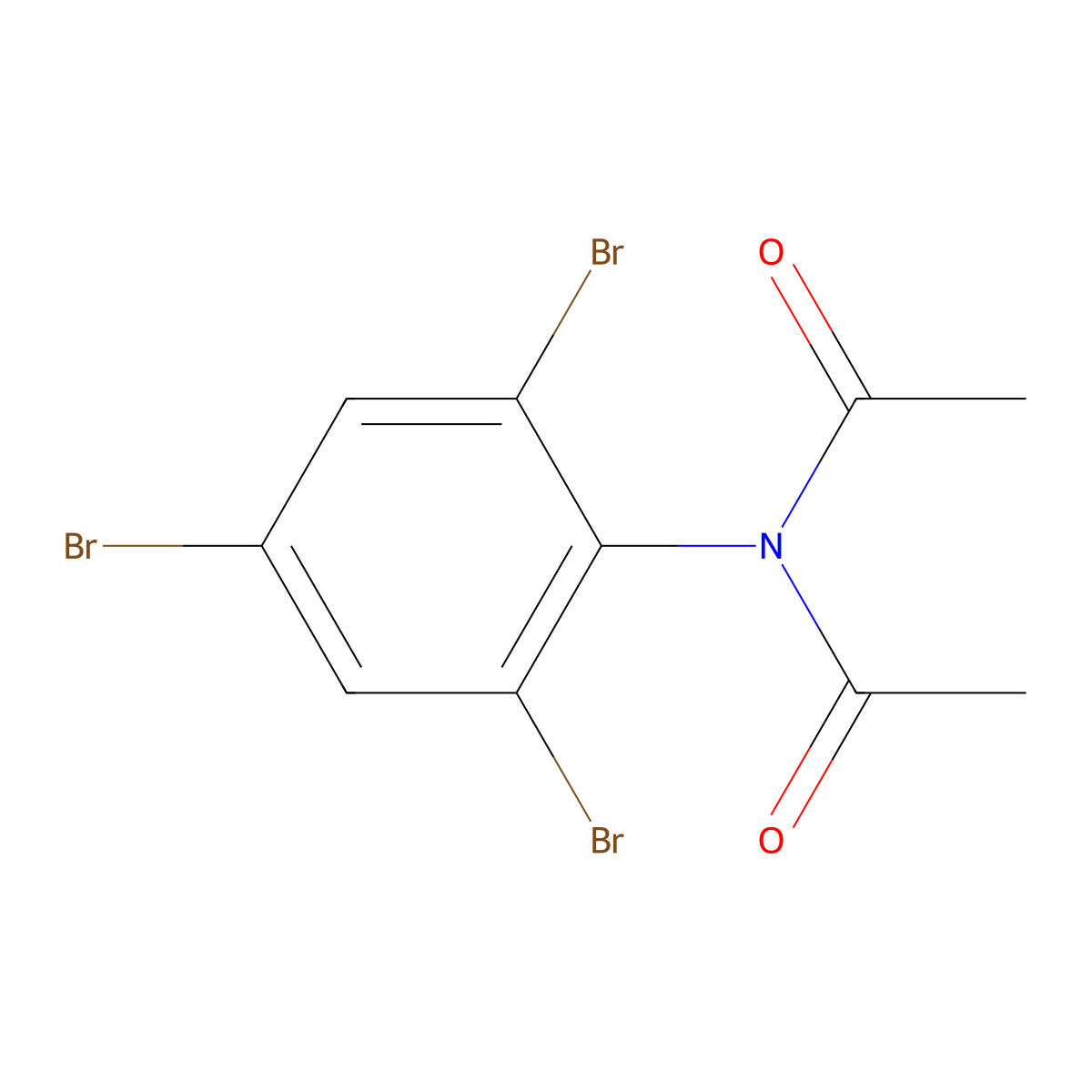 N-Acetyl-N-(2,4,6-tribromophenyl)acetamide molecular structure, CAS 62715-80-4