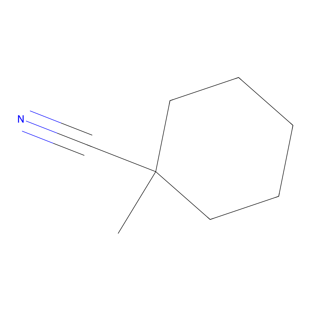 1-Methylcyclohexane-1-carbonitrile molecular structure, CAS 62718-34-7