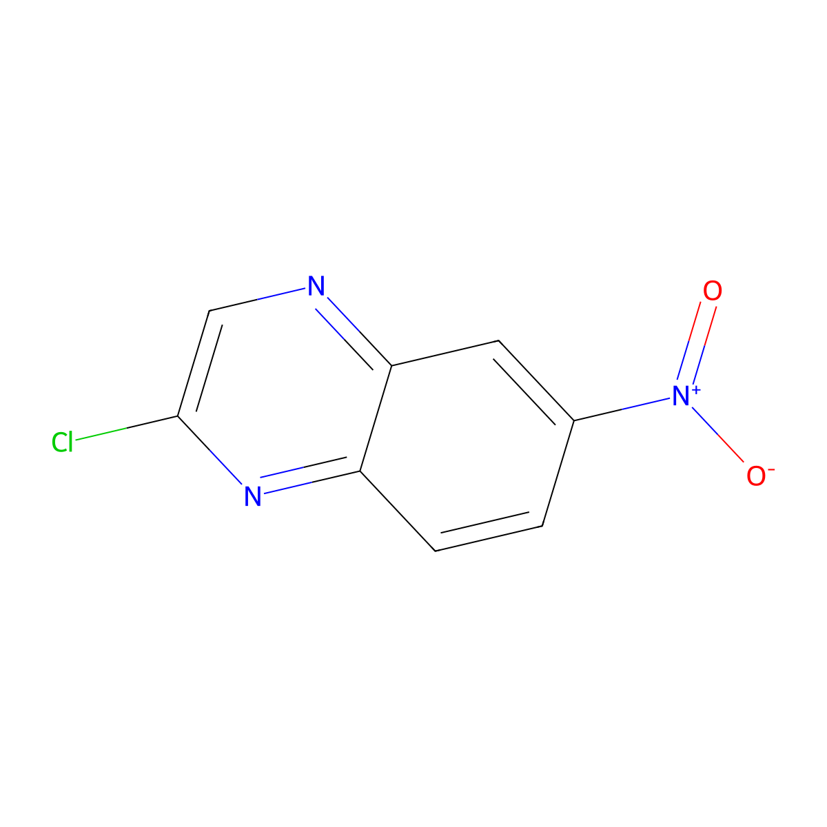 2-Chloro-6-nitroquinoxaline molecular structure, CAS 6272-25-9