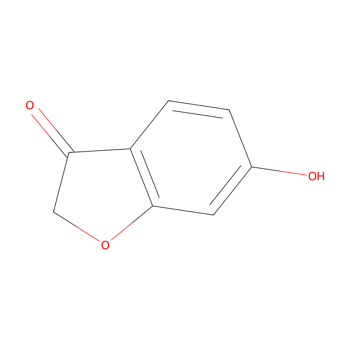 6-Hydroxy-3-coumaranone molecular structure, CAS 6272-26-0