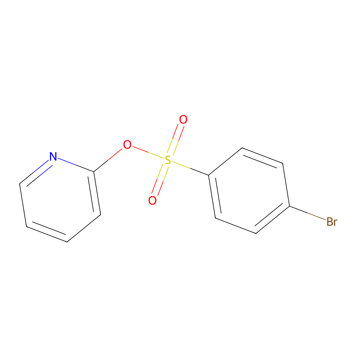 2-Pyridinyl 4-bromobenzenesulfonate molecular structure, CAS 6272-32-8