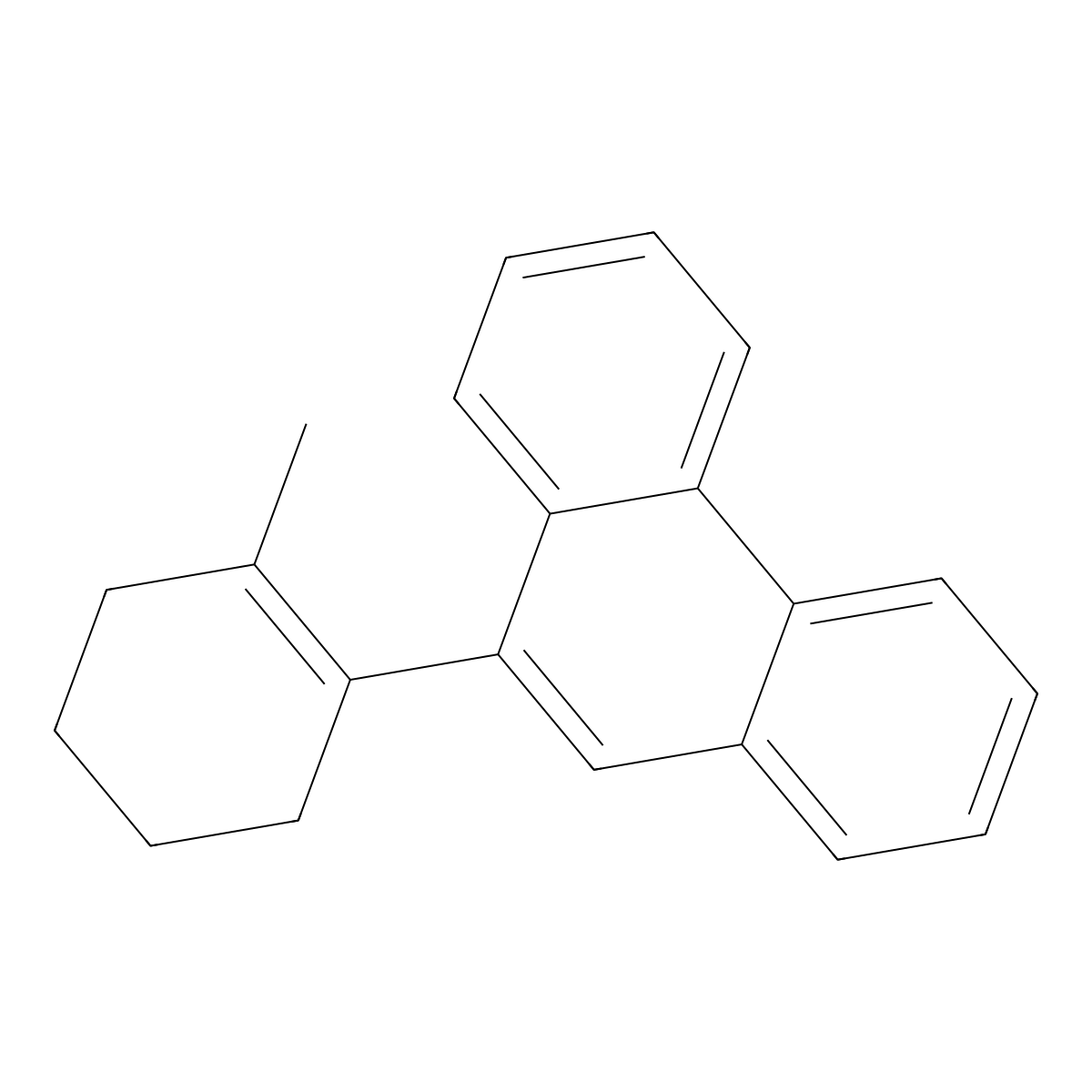 9-(2-Methylcyclohex-1-en-1-yl)phenanthrene molecular structure, CAS 6272-57-7