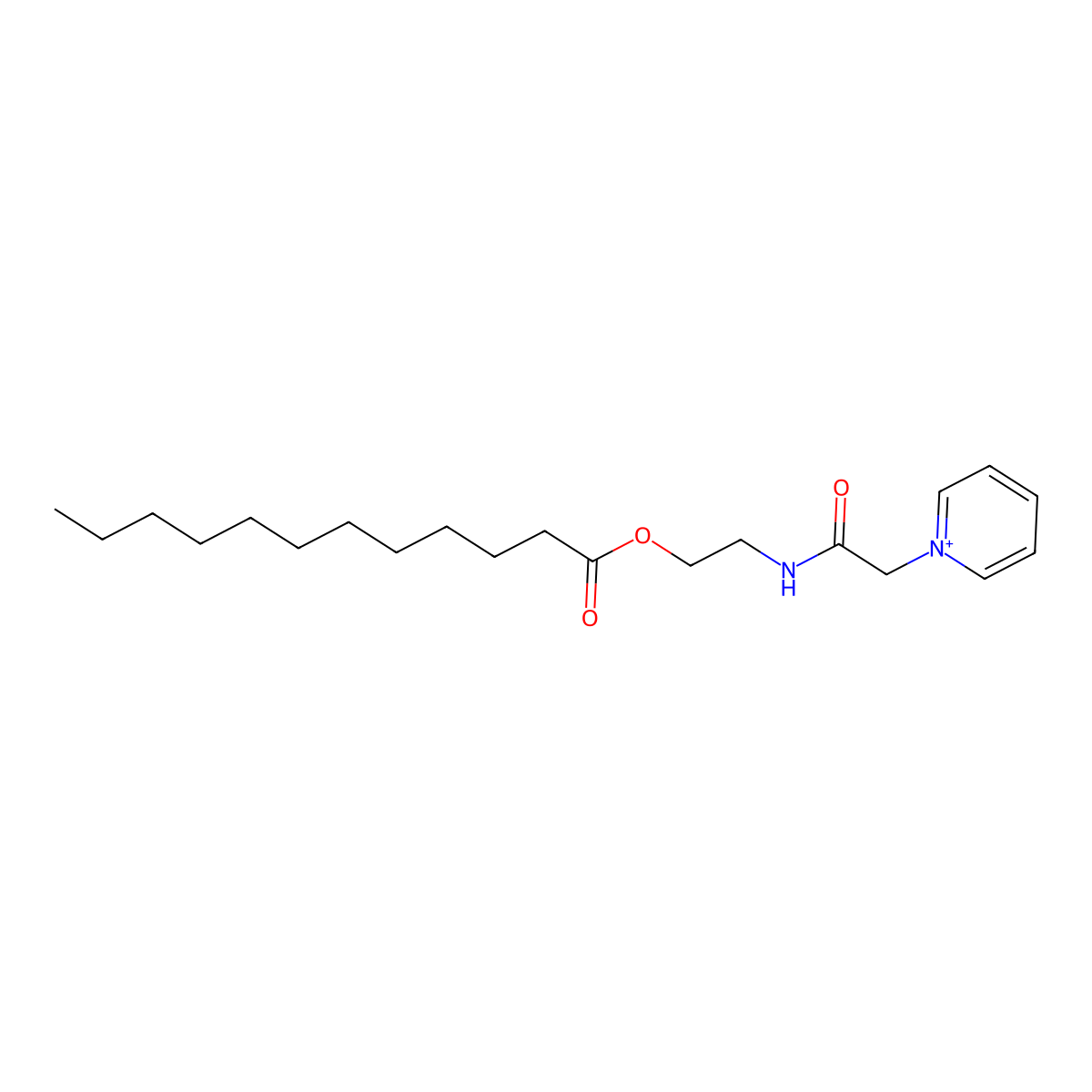 1-(2-Oxo-2-((2-((1-oxododecyl)oxy)ethyl)amino)ethyl)pyridinium molecular structure, CAS 6272-74-8
