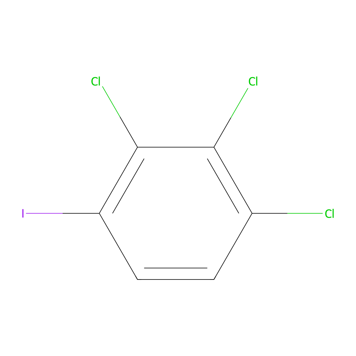 1,2,3-Trichloro-4-iodobenzene molecular structure, CAS 62720-28-9