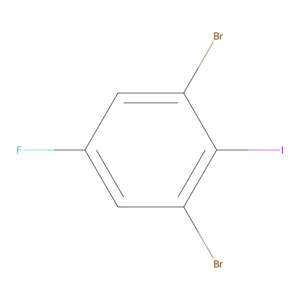 1,3-Dibromo-5-fluoro-2-iodobenzene molecular structure, CAS 62720-29-0