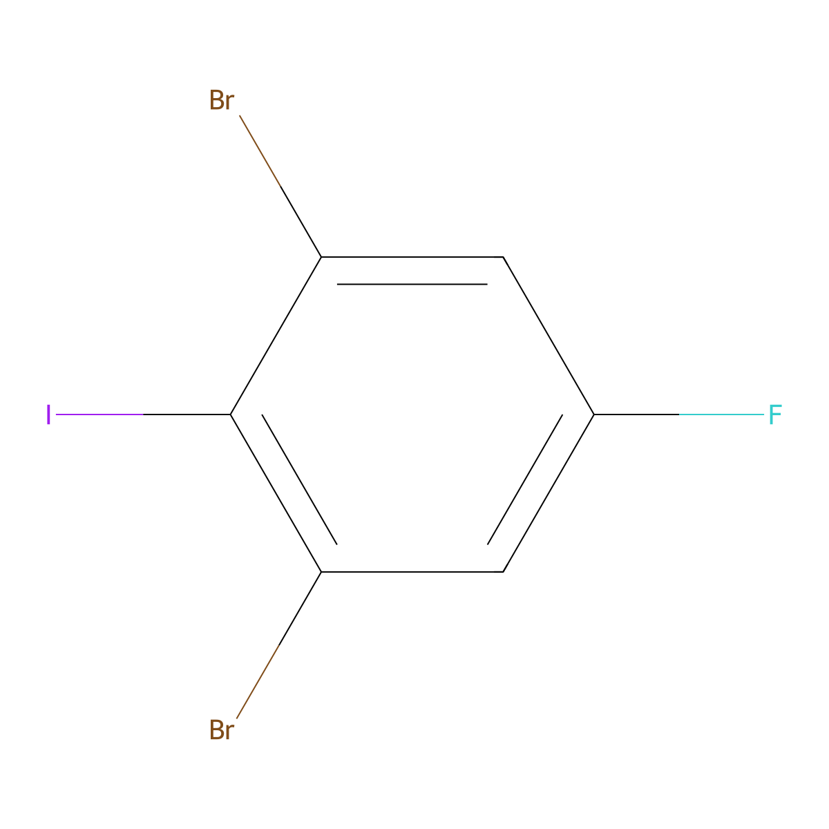 1,3-Dibromo-5-fluoro-2-iodobenzene molecular structure, CAS 62720-29-0