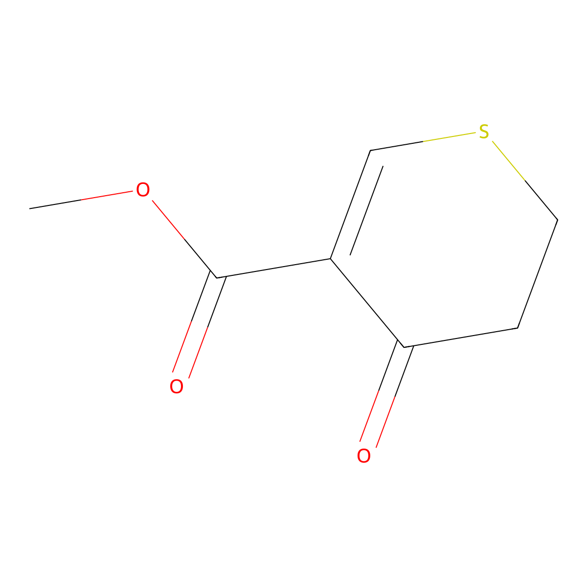 methyl 4-oxo-3,4-dihydro-2H-thiopyran-5-carboxylate molecular structure, CAS 62723-59-5