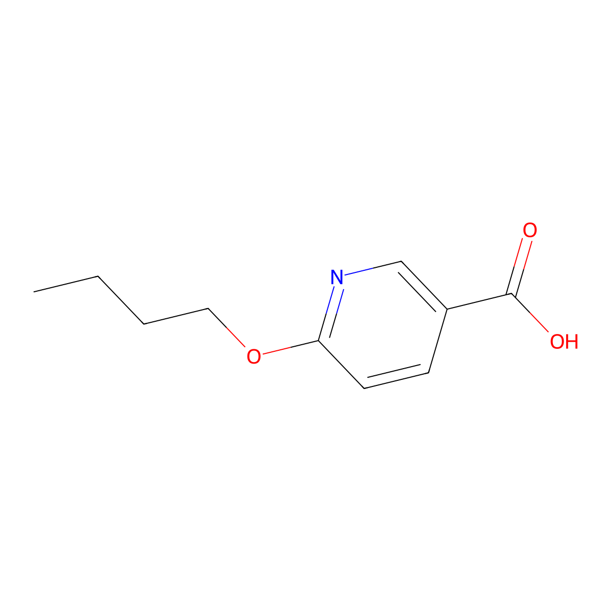 6-Butoxypyridine-3-carboxylic acid molecular structure, CAS 62724-87-2