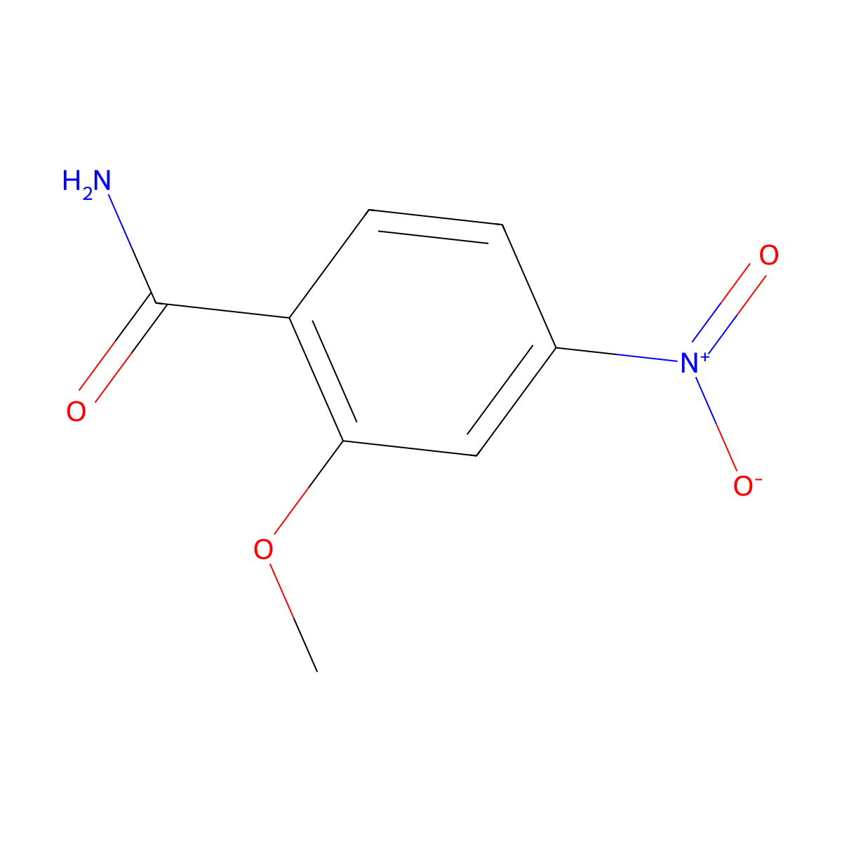 2-Methoxy-4-nitrobenzamide molecular structure, CAS 62726-03-8