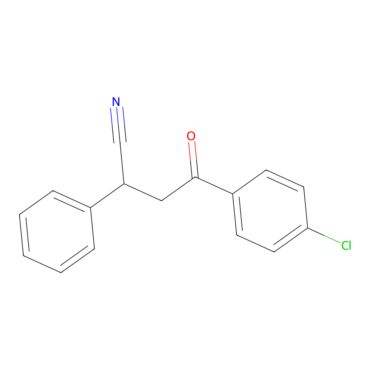 4-(4-Chlorophenyl)-4-oxo-2-phenylbutanenitrile molecular structure, CAS 6273-45-6