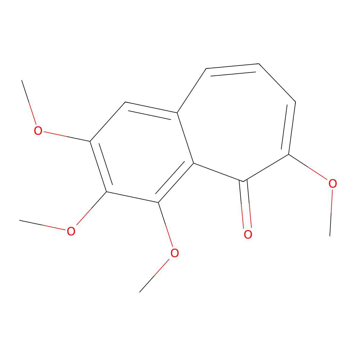 2,3,4,6-tetramethoxy-5H-benzo[7]annulen-5-one molecular structure, CAS 6273-57-0