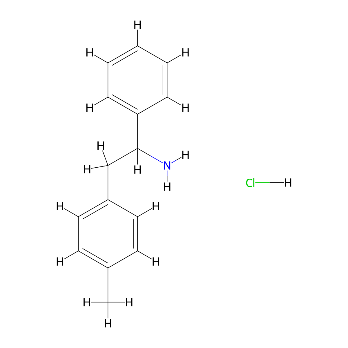 2-(4-Methylphenyl)-1-phenylethanamine hydrochloride molecular structure, CAS 6273-58-1