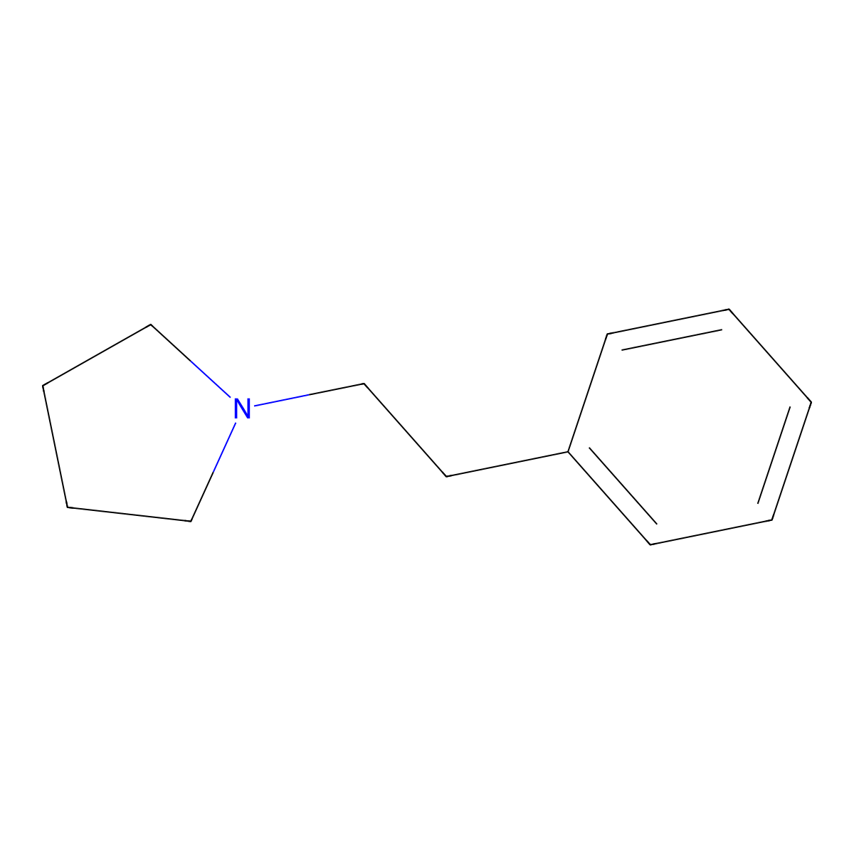 1-(2-Phenylethyl)pyrrolidine molecular structure, CAS 6273-83-2