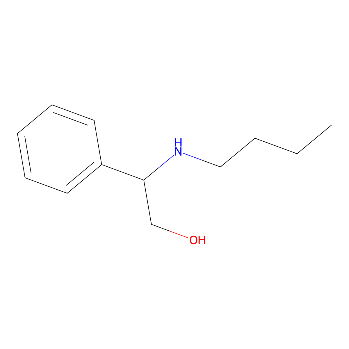 2-(Butylamino)-2-phenylethanol molecular structure, CAS 6273-87-6