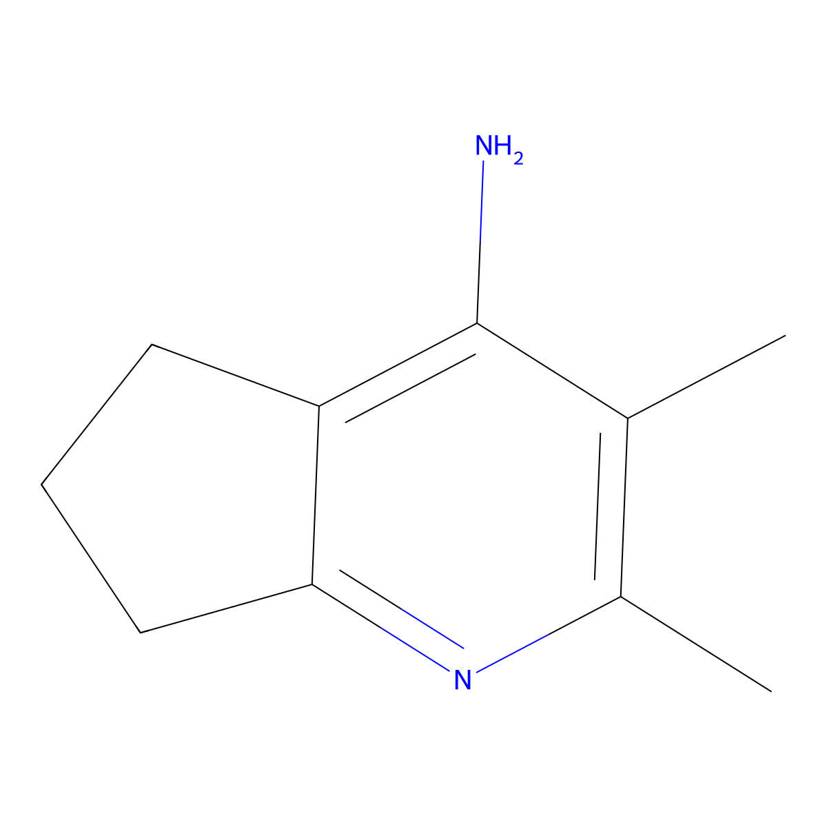 5H-1-Pyrindine, 6,7-dihydro-4-amino-2,3-dimethyl-, hydrate molecular structure, CAS 62732-46-1