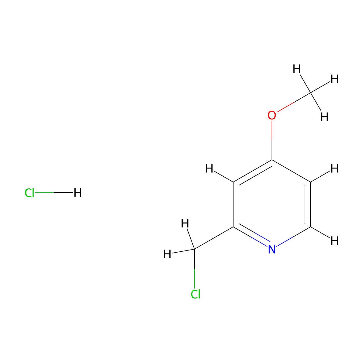 2-(Chloromethyl)-4-methoxypyridine hydrochloride molecular structure, CAS 62734-08-1
