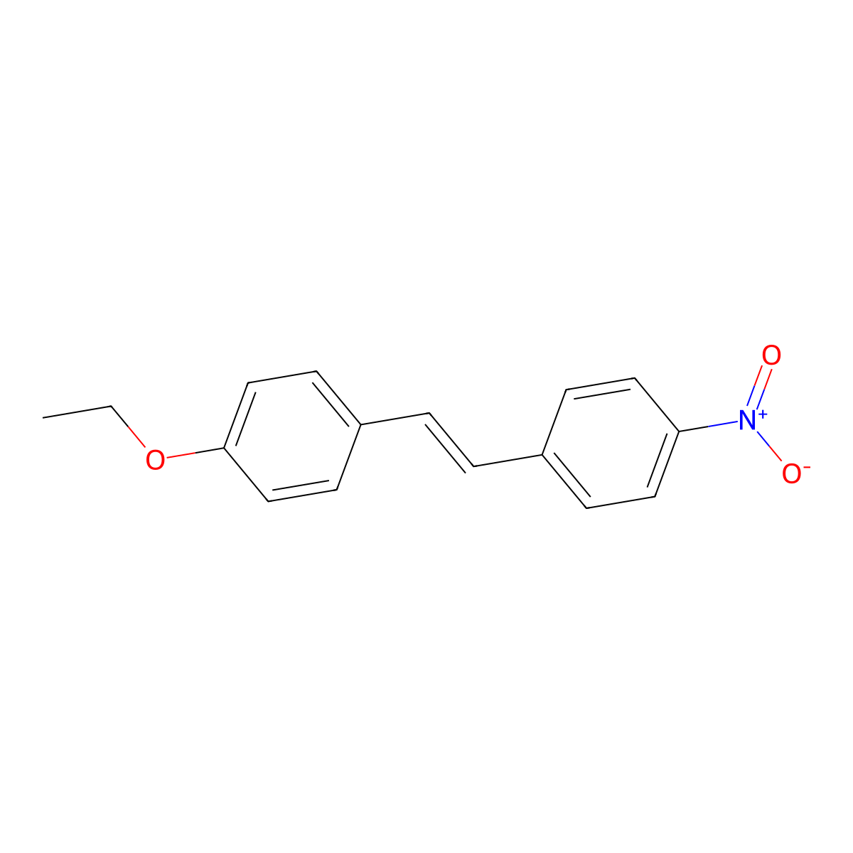 Benzene, 1-ethoxy-4-[2-(4-nitrophenyl)ethenyl]- molecular structure, CAS 62736-40-7