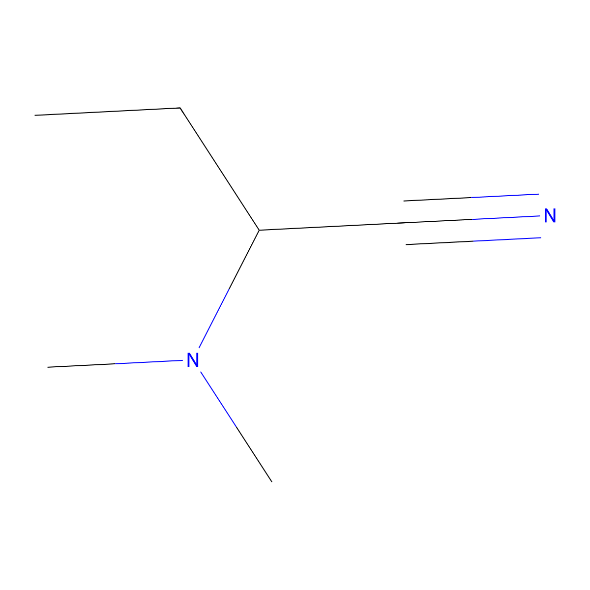 2-(Dimethylamino)butanenitrile molecular structure, CAS 62737-41-1