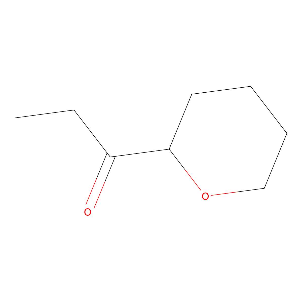 1-(Oxan-2-yl)propan-1-one molecular structure, CAS 62737-49-9