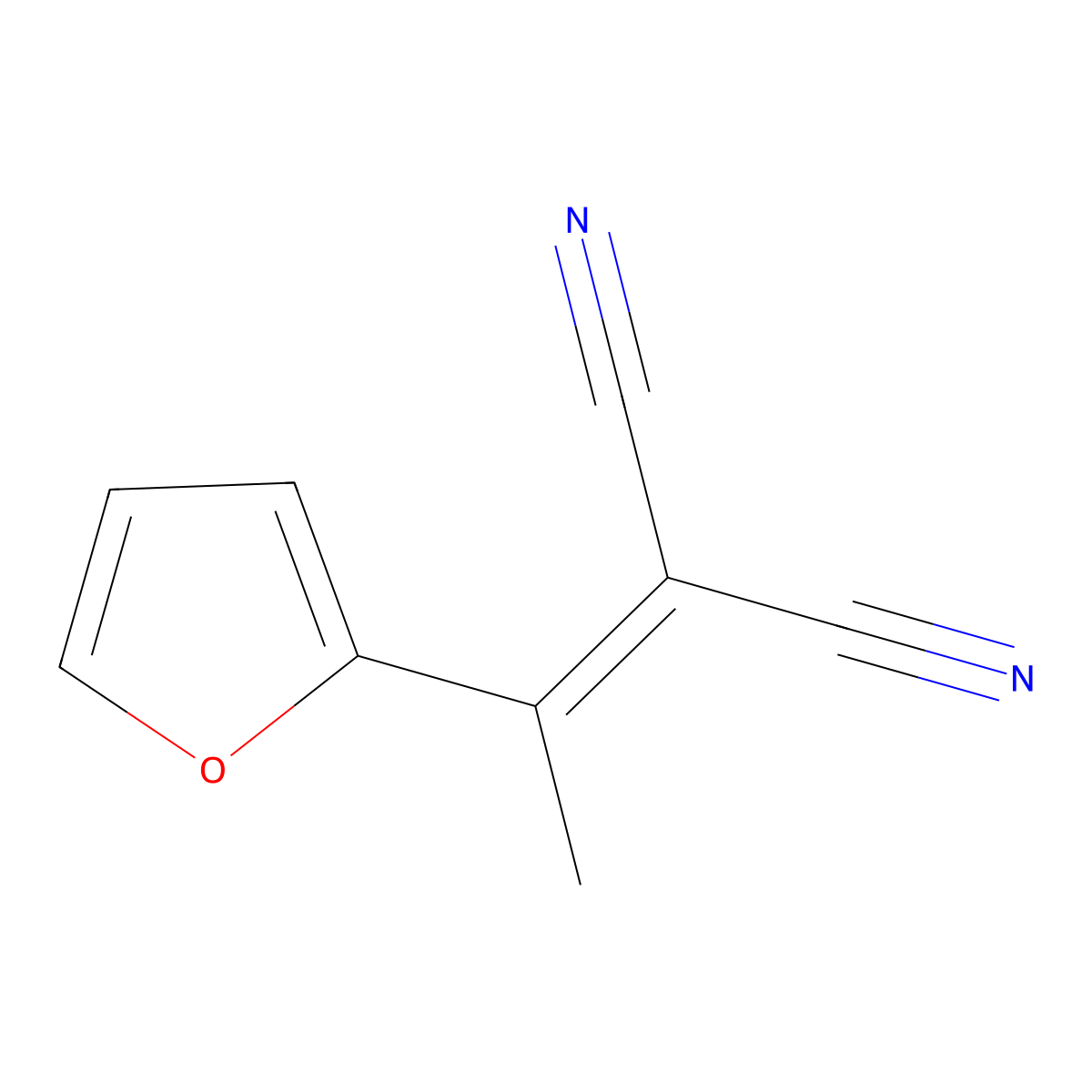 2-[1-(2-Furyl)ethylidene]malononitrile molecular structure, CAS 62737-71-7