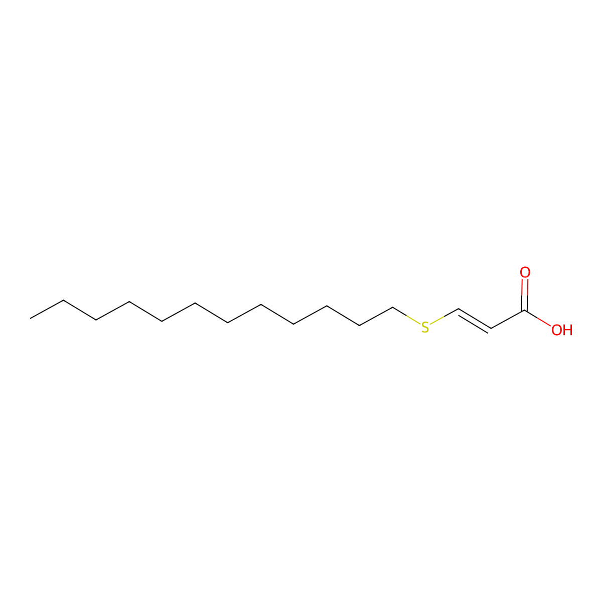 2-Propenoic acid, 3-(dodecylthio)- molecular structure, CAS 62739-51-9
