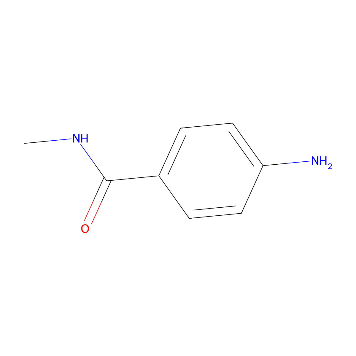 4-Amino-N-methylbenzamide molecular structure, CAS 6274-22-2