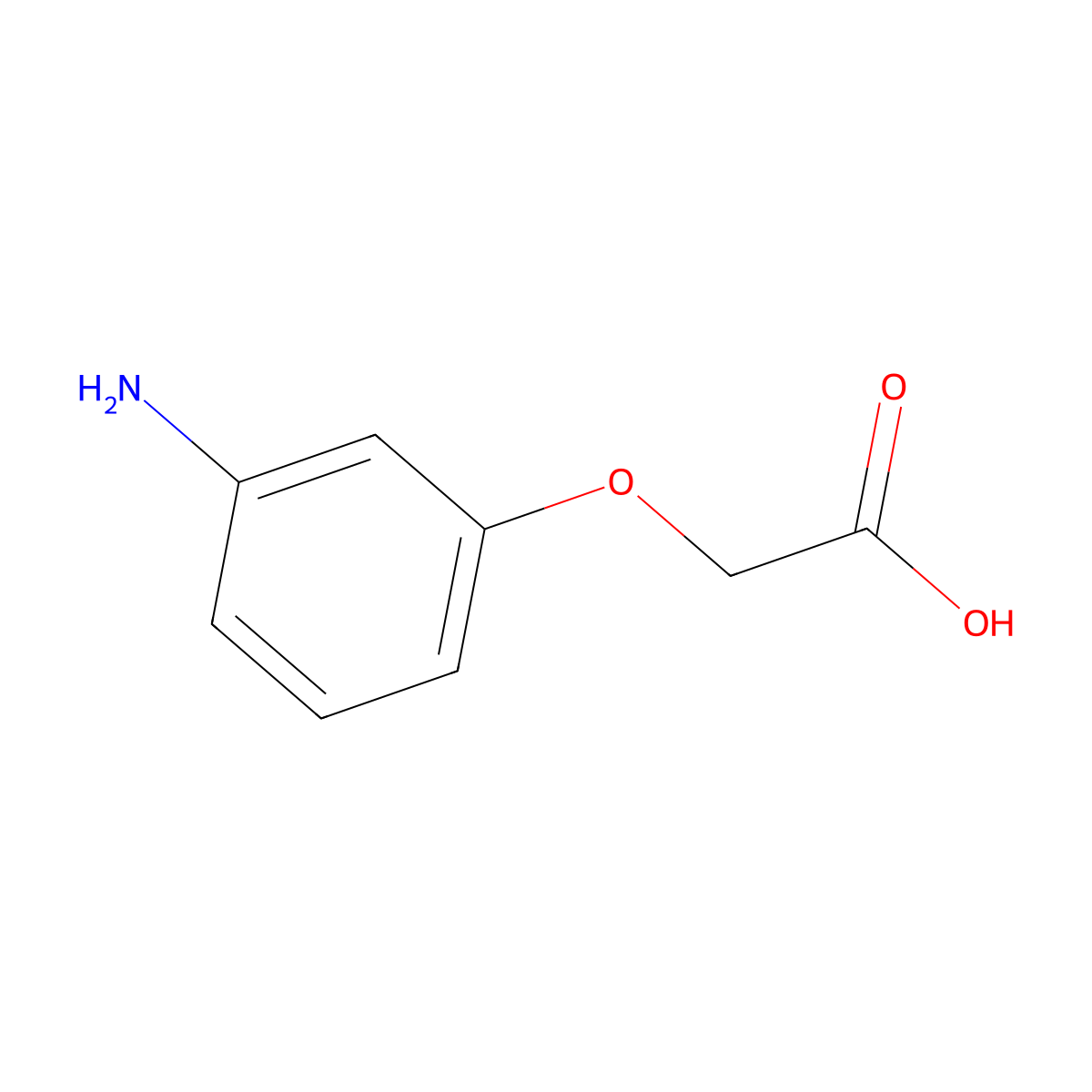 (3-Aminophenoxy)acetic acid molecular structure, CAS 6274-24-4