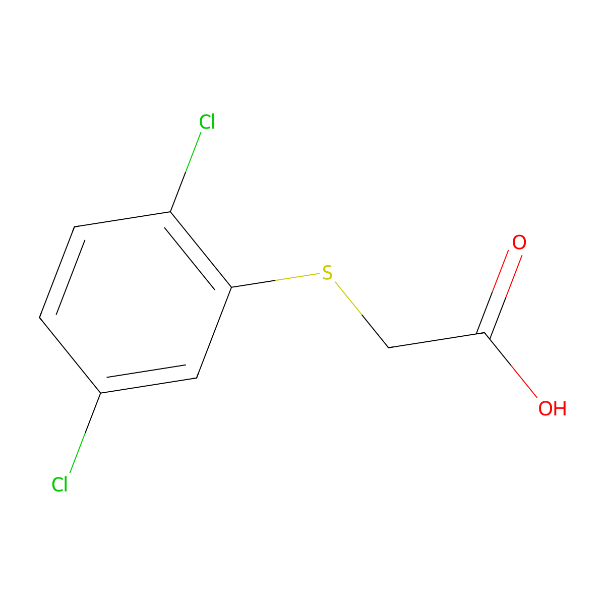 Acetic acid, 2-[(2,5-dichlorophenyl)thio]- molecular structure, CAS 6274-27-7
