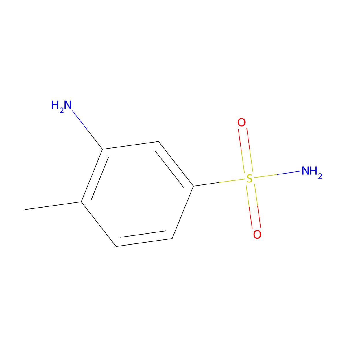 3-Amino-4-methylbenzenesulfonamide molecular structure, CAS 6274-28-8