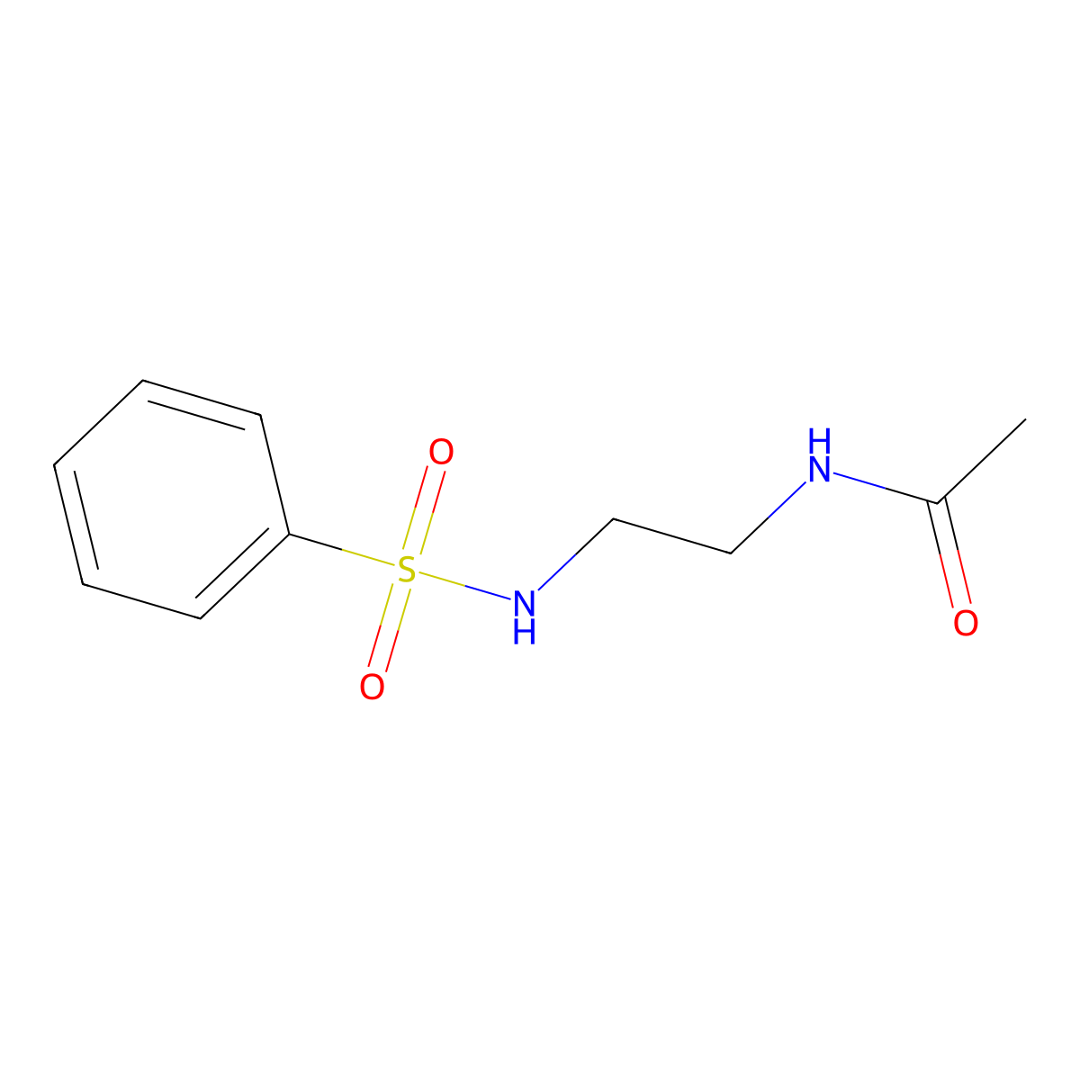 N-{2-[(phenylsulfonyl)amino]ethyl}acetamide molecular structure, CAS 6274-53-9