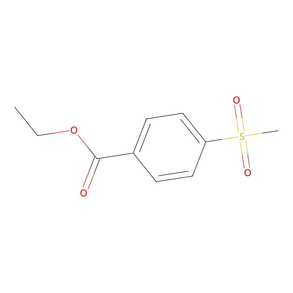 Ethyl 4-(methylsulfonyl)benzoate molecular structure, CAS 6274-54-0