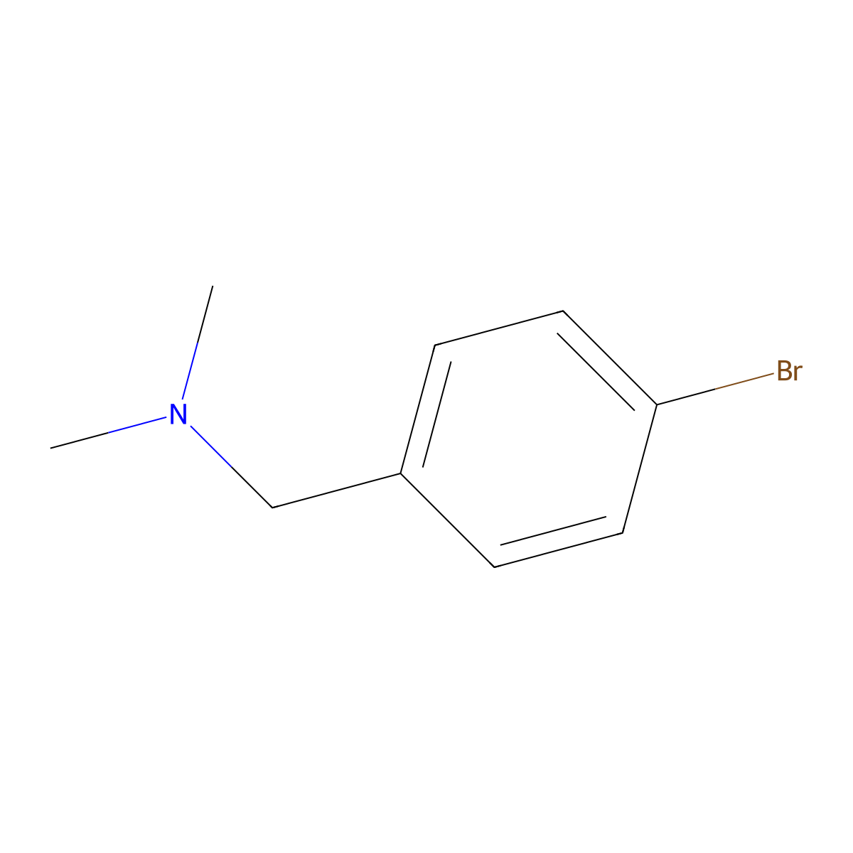 4-Bromo-N,N-dimethylbenzylamine molecular structure, CAS 6274-57-3
