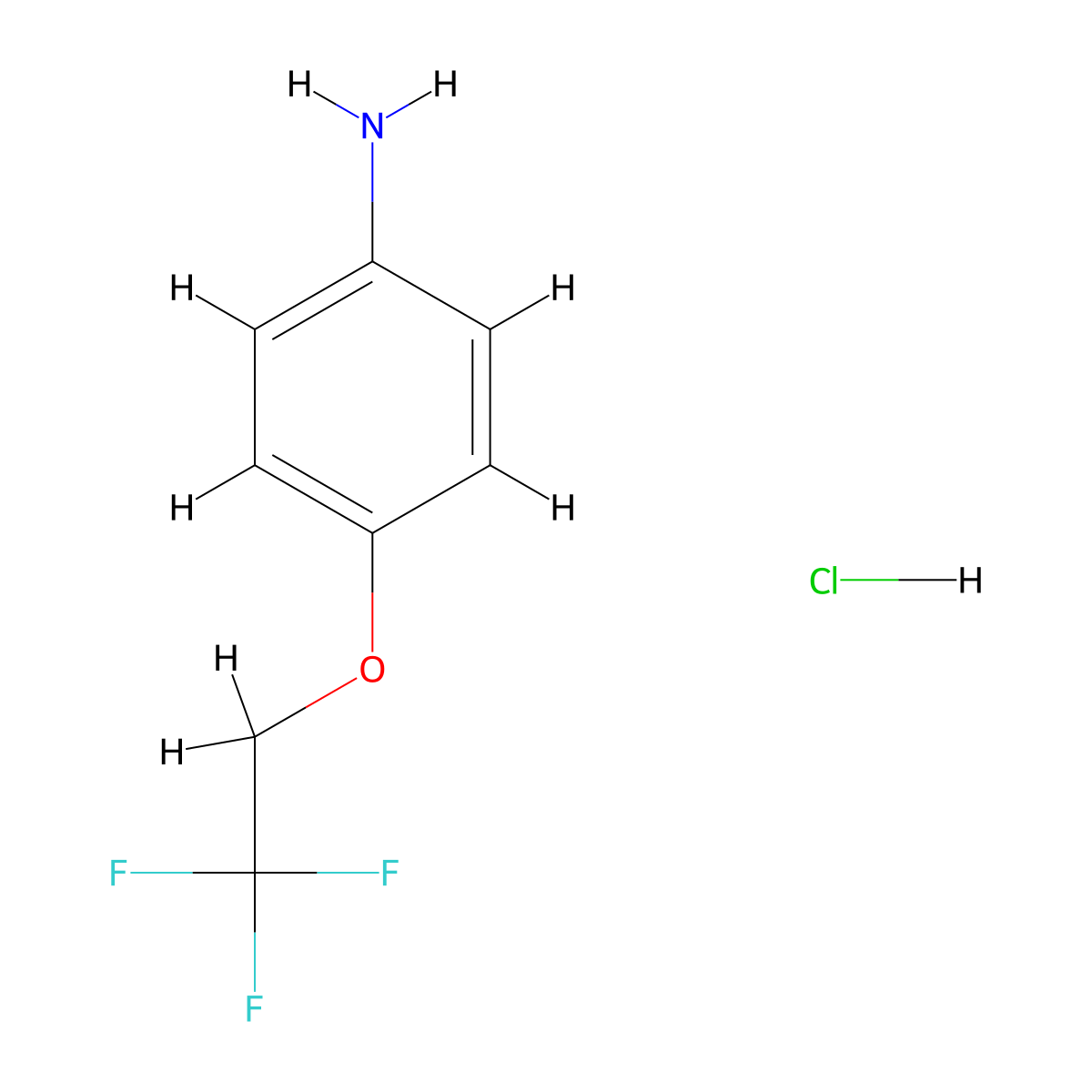 4-(2,2,2-Trifluoroethoxy)aniline hydrochloride molecular structure, CAS 62740-45-8