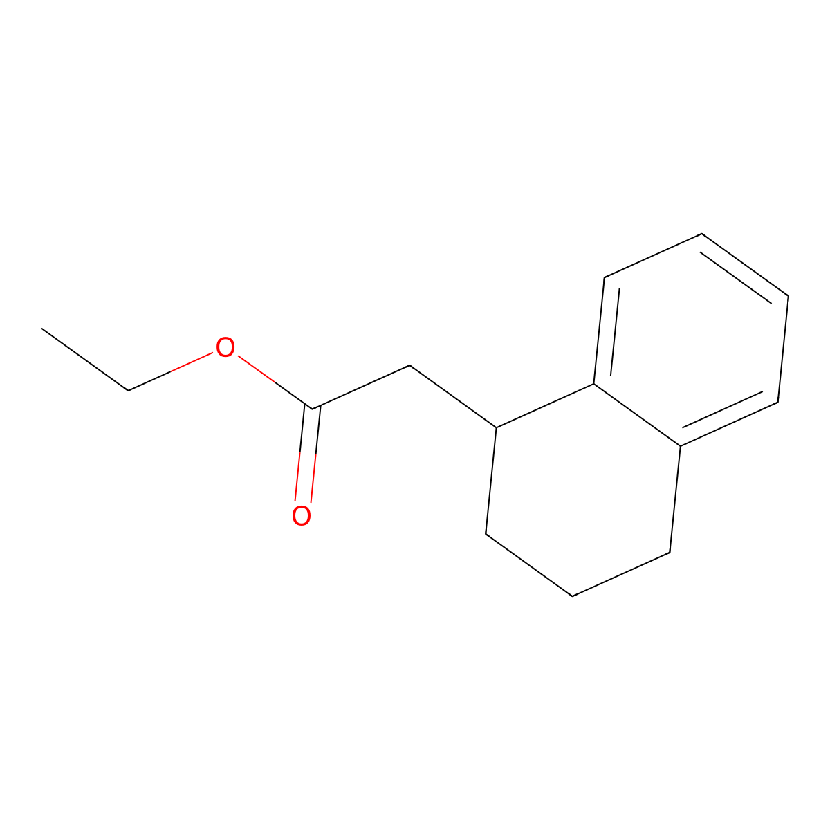 Ethyl 2-(1,2,3,4-tetrahydronaphthalen-1-yl)acetate molecular structure, CAS 62741-60-0