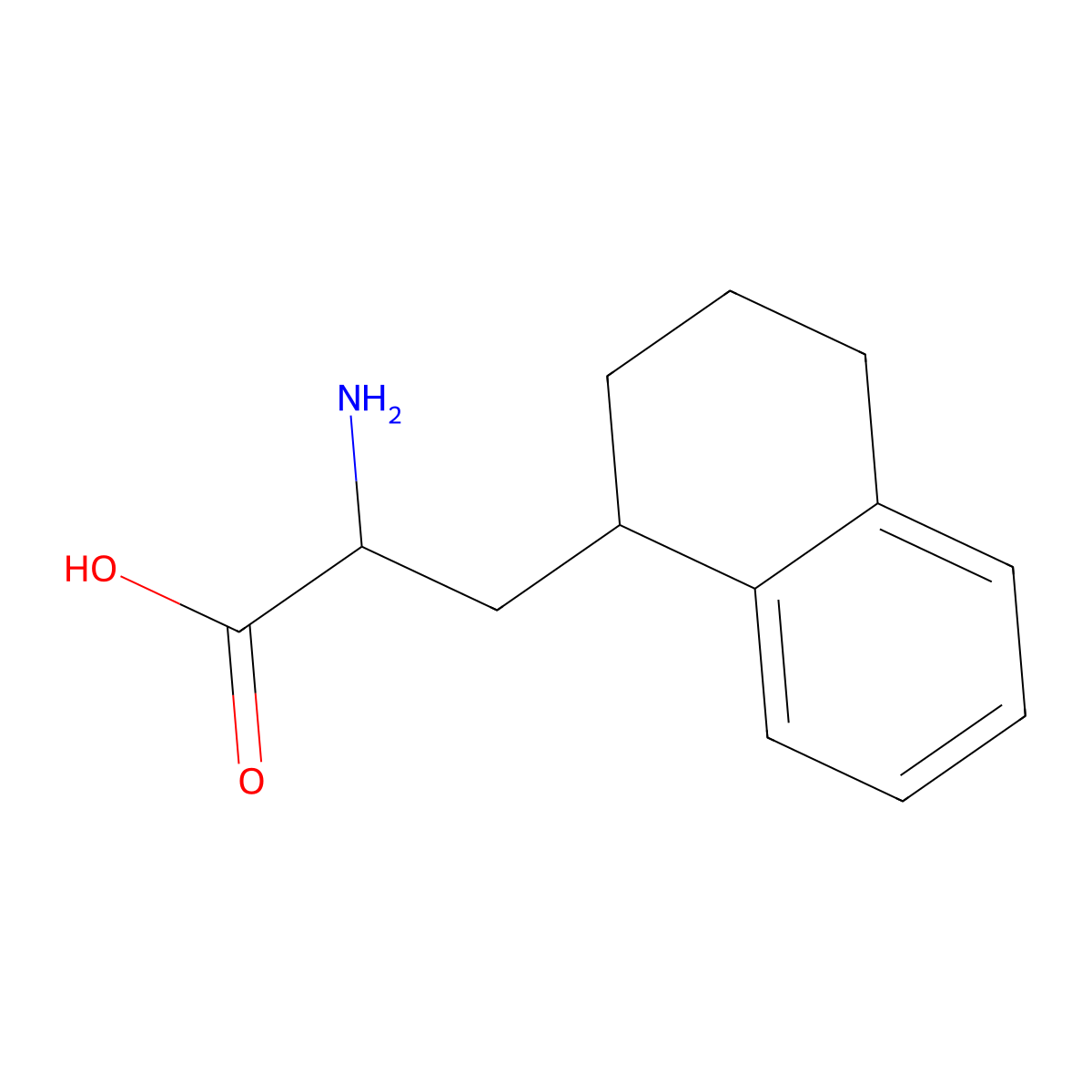 2-Amino-3-(1,2,3,4-tetrahydronaphthalen-1-yl)propanoic acid molecular structure, CAS 62741-66-6