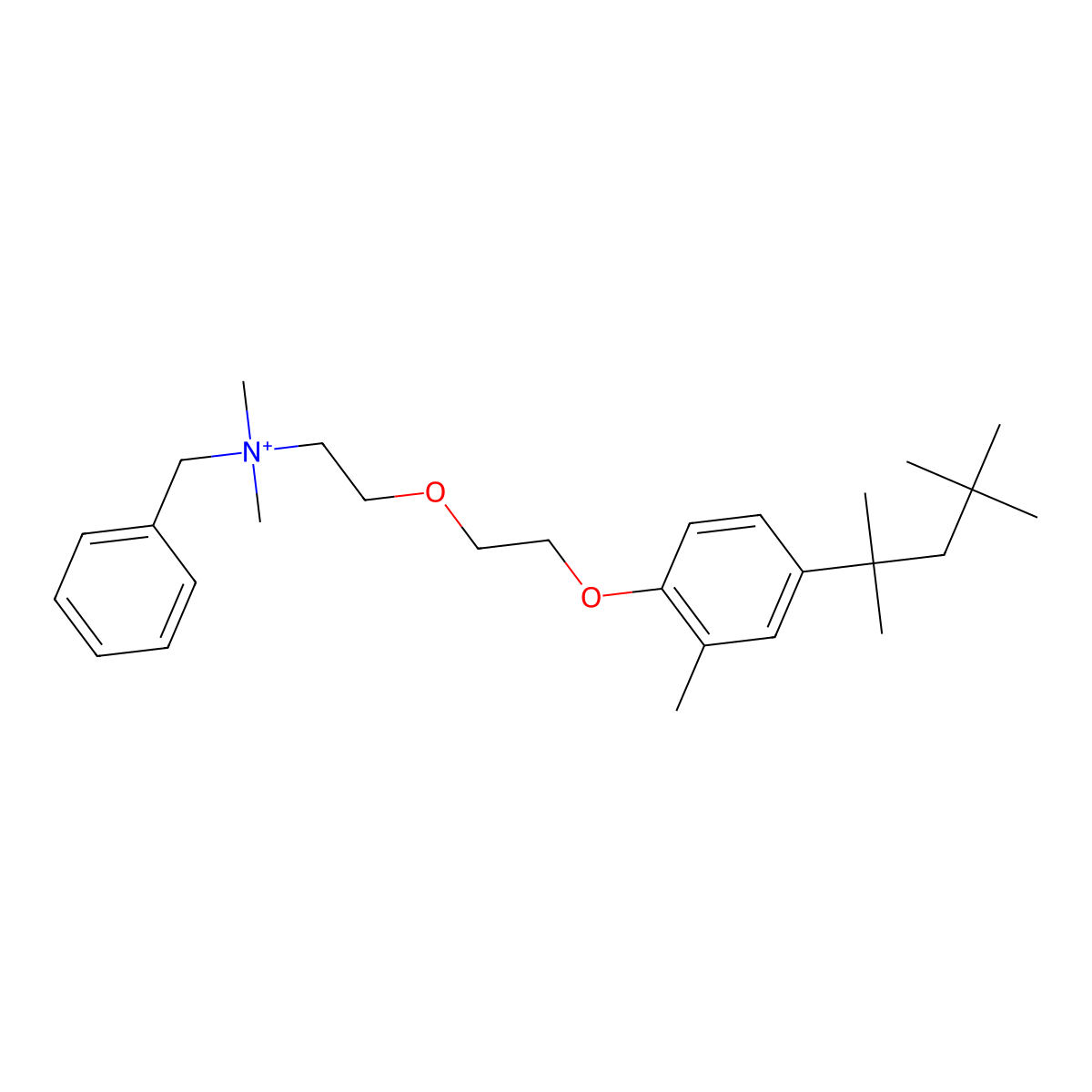 Methylbenzethonium molecular structure, CAS 62741-89-3