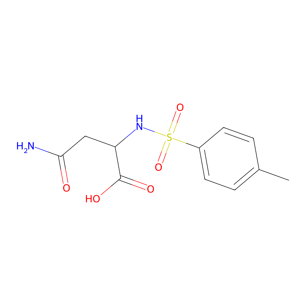 2-(Toluene-4-sulfonylamino)-succinamic acid molecular structure, CAS 62743-18-4