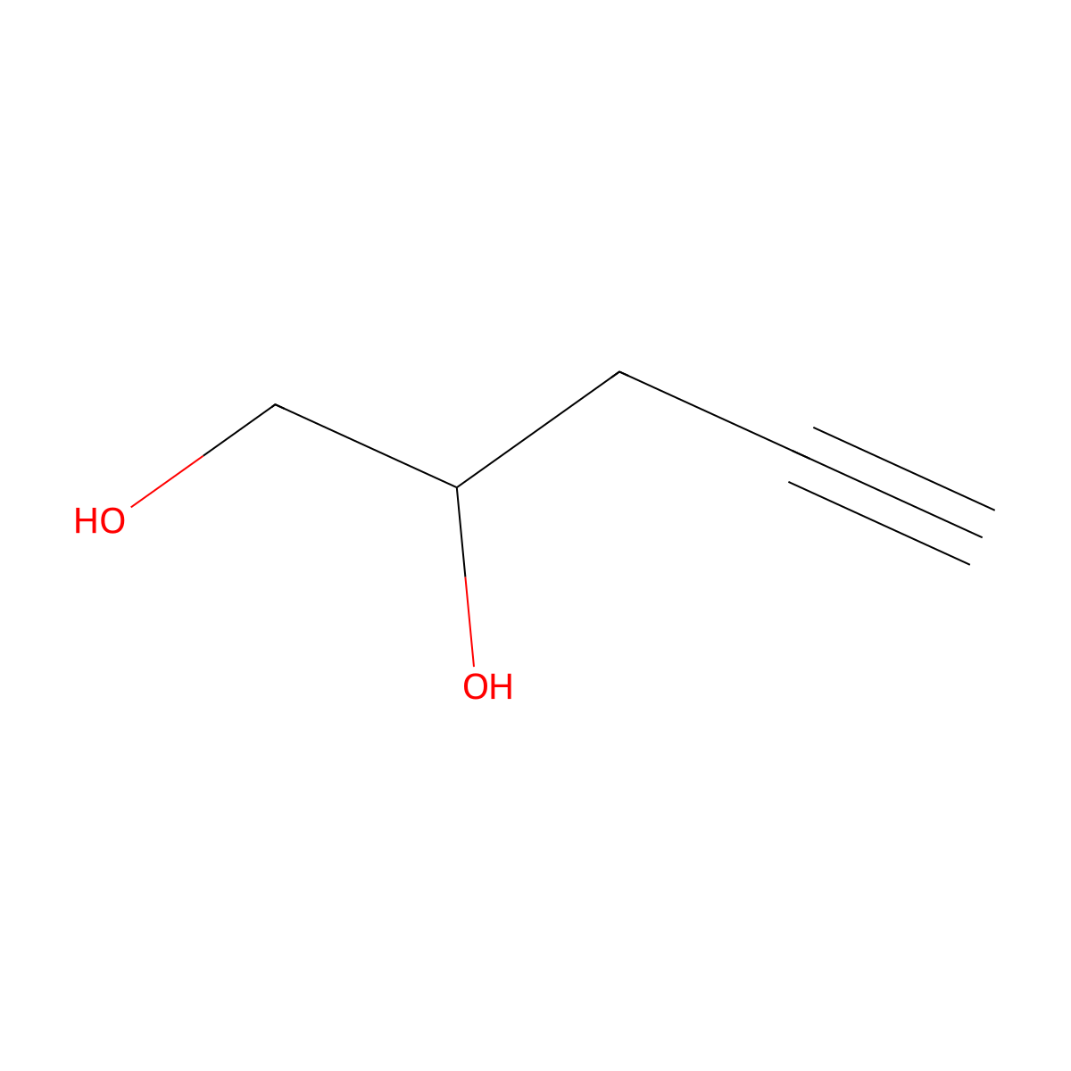 (2S)-pent-4-yne-1,2-diol molecular structure, CAS 627461-50-1