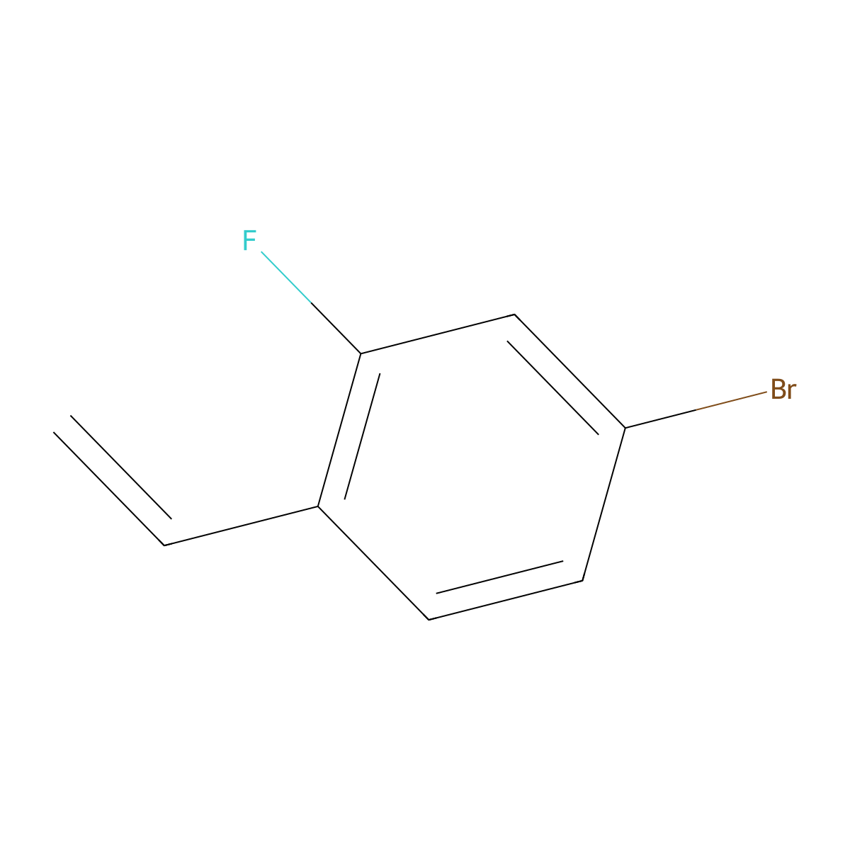 4-Bromo-1-ethenyl-2-fluorobenzene molecular structure, CAS 627463-17-6