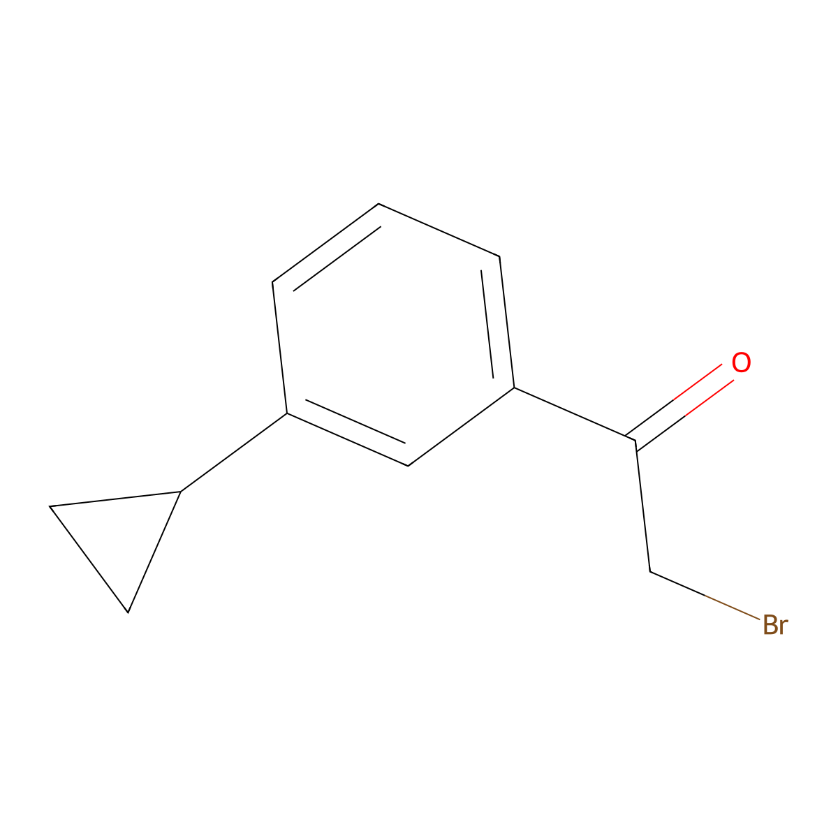 2-Bromo-3'-cyclopropylacetophenone molecular structure, CAS 627463-23-4