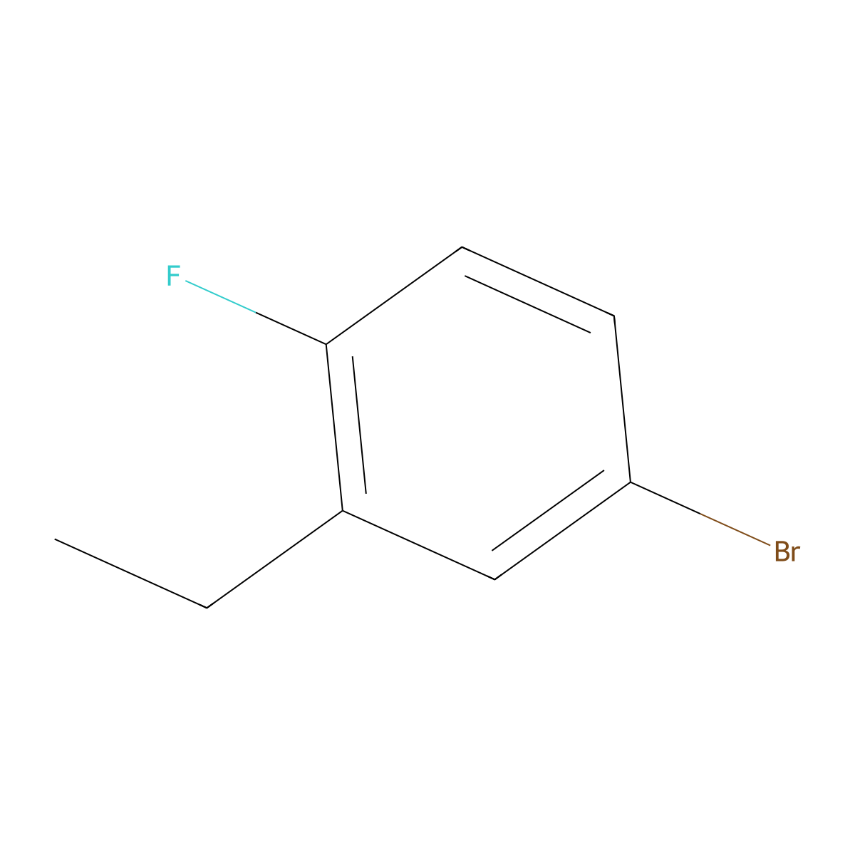 4-Bromo-2-ethyl-1-fluorobenzene molecular structure, CAS 627463-25-6