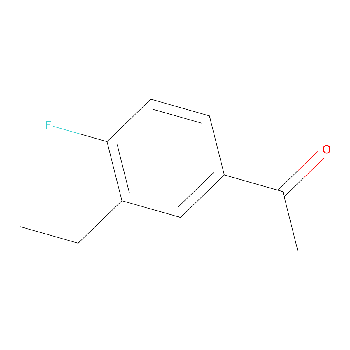 Ethanone, 1-(3-ethyl-4-fluorophenyl)- molecular structure, CAS 627463-27-8