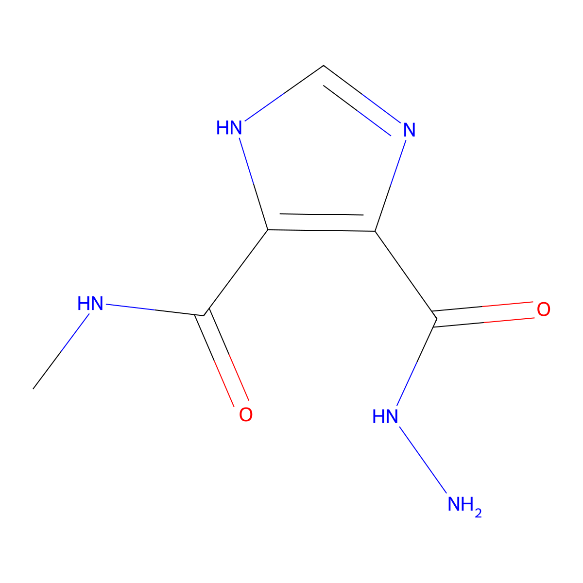 4-(Hydrazinecarbonyl)-N-methyl-1H-imidazole-5-carboxamide molecular structure, CAS 627470-09-1